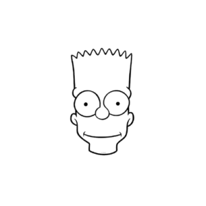 SPIKY HEAD, Cartoon, The_Simpsons, Bart_Simpson, easy, famous