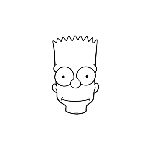 SPIKY HEAD, Cartoon, The_Simpsons, Bart_Simpson, easy, famous