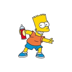 SPRAY PAINT, Cartoon, The_Simpsons, Bart_Simpson, easy, famous