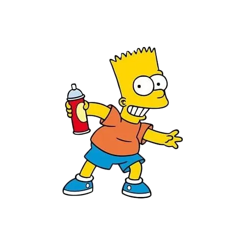 SPRAY PAINT, Cartoon, The_Simpsons, Bart_Simpson, easy, famous