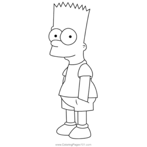 STANDING POSE, Cartoon, The_Simpsons, Bart_Simpson, easy, famous