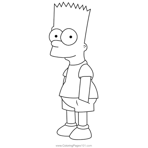 STANDING POSE, Cartoon, The_Simpsons, Bart_Simpson, easy, famous