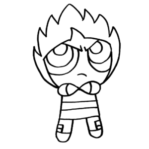 Sad Butch, Cartoon, The_Powerpuff_Girls, unknown_character, easy, famous