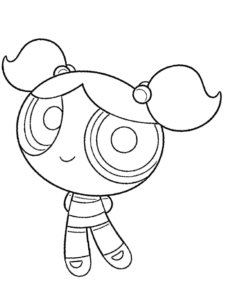 Shy Bubbles, Cartoon, Powerpuff_Girls, Bubbles, easy, famous