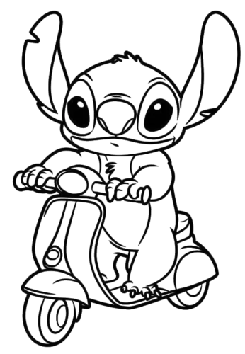 Shy Stitch, Cartoon, Lilo_and_Stitch, Stitch, easy, famous