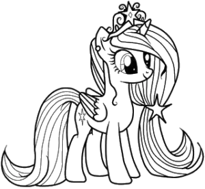 Shy Unicorn Pony, Cartoon, My_Little_Pony, unknown, easy, famous