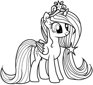 Shy Unicorn Pony, Cartoon, My_Little_Pony, unknown, easy, famous