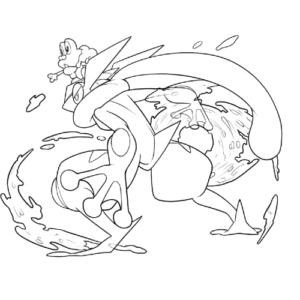 Sketch Greninja, Cartoon, abstract_dragon, hard, JP, CN