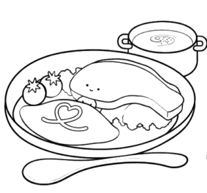 Sleeping Duck, Cartoon, breakfast_plate, easy, JP, KR