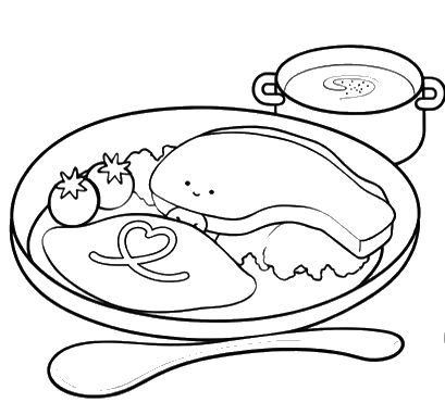 Sleeping Duck, Cartoon, breakfast_plate, easy, JP, KR