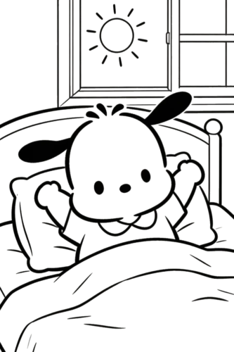Sleeping Puppy Cute, Cartoon, character, unknown, easy, no_color