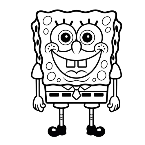 SpongeBob Average, Cartoon, SpongeBob_SquarePants, SpongeBob, easy, famous