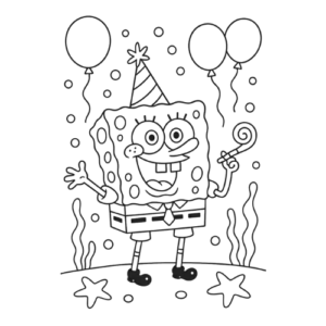 SpongeBob Party, Cartoon, SpongeBob_SquarePants, SpongeBob, easy, famous