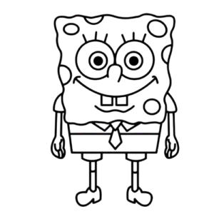 SpongeBob Stand Pose, Cartoon, SpongeBob_SquarePants, SpongeBob, easy, famous