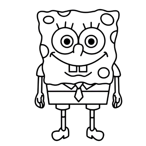 SpongeBob Stand Pose, Cartoon, SpongeBob_SquarePants, SpongeBob, easy, famous