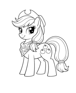 Standing Baby Pony, Cartoon, My_Little_Pony, applejack, easy, famous