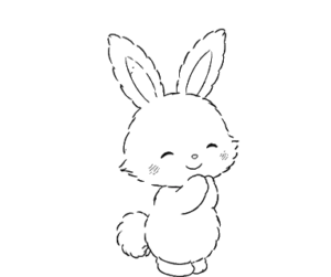 Standing Bunny, Cartoon, rabbit, easy, CN, JP