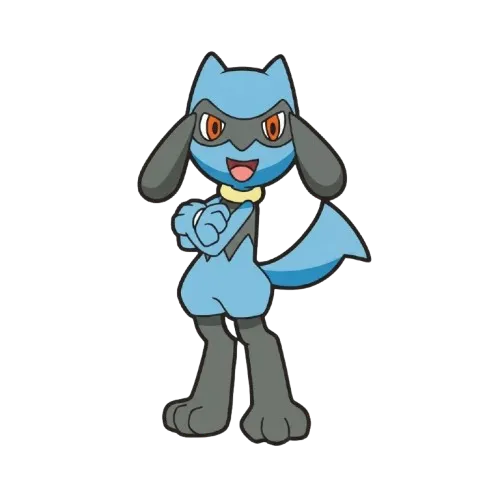 Standing Lucario, Cartoon, Pokemon, Riolu, easy, famous