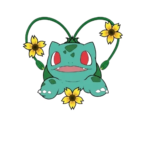 Sunflower Bulbasaur, Cartoon, pokemon, bulbasaur, easy, famous
