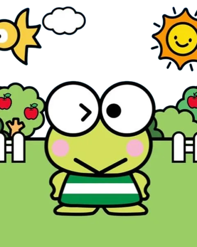 Sunny Frog Relaxing, Cartoon, Sanrio, Keroppi, easy, famous