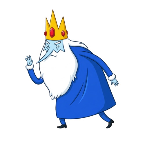 Tip Toe King, Cartoon, Adventure_Time, Ice_King, normal, famous