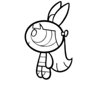 Tiny Blossom, Cartoon, The_Powerpuff_Girls, Blossom, easy, famous