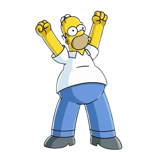 VICTORY POSE, Cartoon, The_Simpsons, Homer_Simpson, easy, famous
