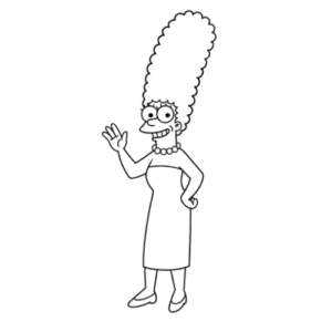 Waving Right Hand, Cartoon, The_Simpsons, Lisa_Simpson, easy, famous