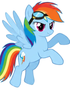 Rainbow Dash Flying, Cartoon, My_Little_Pony, Rainbow_Dash, easy, famous