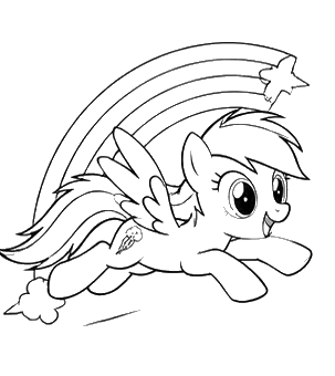 Winged Pony Walking, Cartoon, animation_series, rainbow_dash, easy, famous