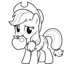 Shy Pony, Cartoon, My_Little_Pony, Applejack, easy, famous