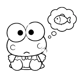 Frog With Flower, Cartoon, character, keroppi, easy, famous