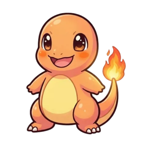 Baby Colorful Charmander, Cartoon