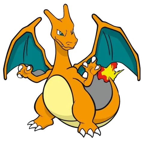 Funny Colorful Charmander, Cartoon