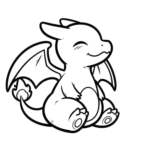 Cute Angled Charmander, Cartoon