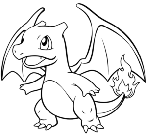 Adorable Tilted Charmander, Cartoon