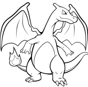 Playful Side Pose Charmander, Cartoon