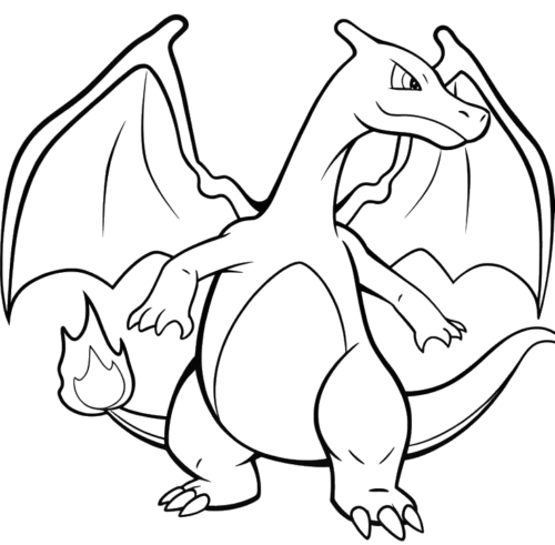 Playful Side Pose Charmander, Cartoon