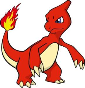 Playful Fire Dragon Character, Cartoon