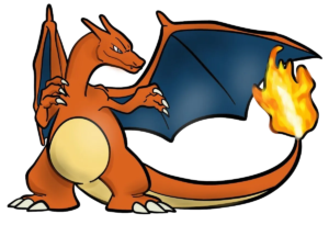 Waving Side View Charmander, Cartoon