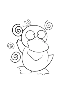 Cute Psyduck Outline, Cartoon