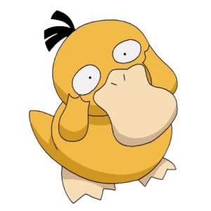 Cute Yellow Psyduck, Cartoon