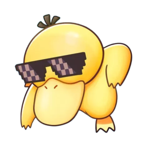 Sitting Psyduck, Cartoon