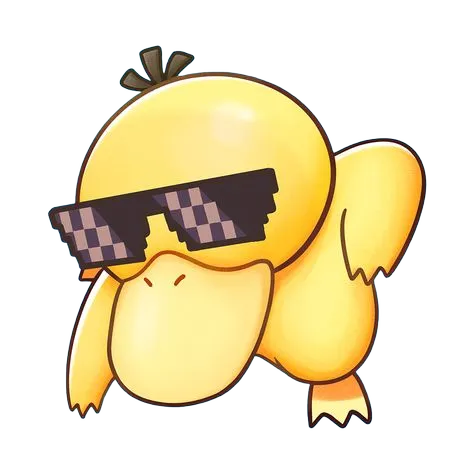 Sitting Psyduck, Cartoon
