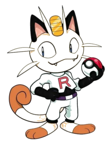 Standing Meowth, Cartoon