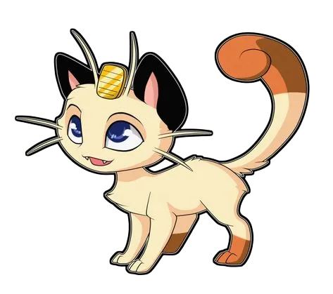 Excited Meowth, Cartoon