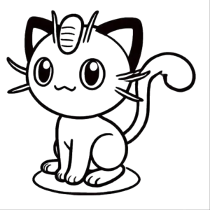 Cute Kitty Outline, Cartoon