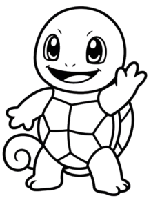 Cute Squirtle Outline, Cartoon
