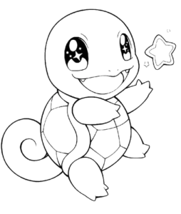 Baby Squirtle Outline, Cartoon