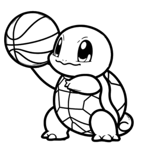 Cartoon Squirtle Outline, Cartoon